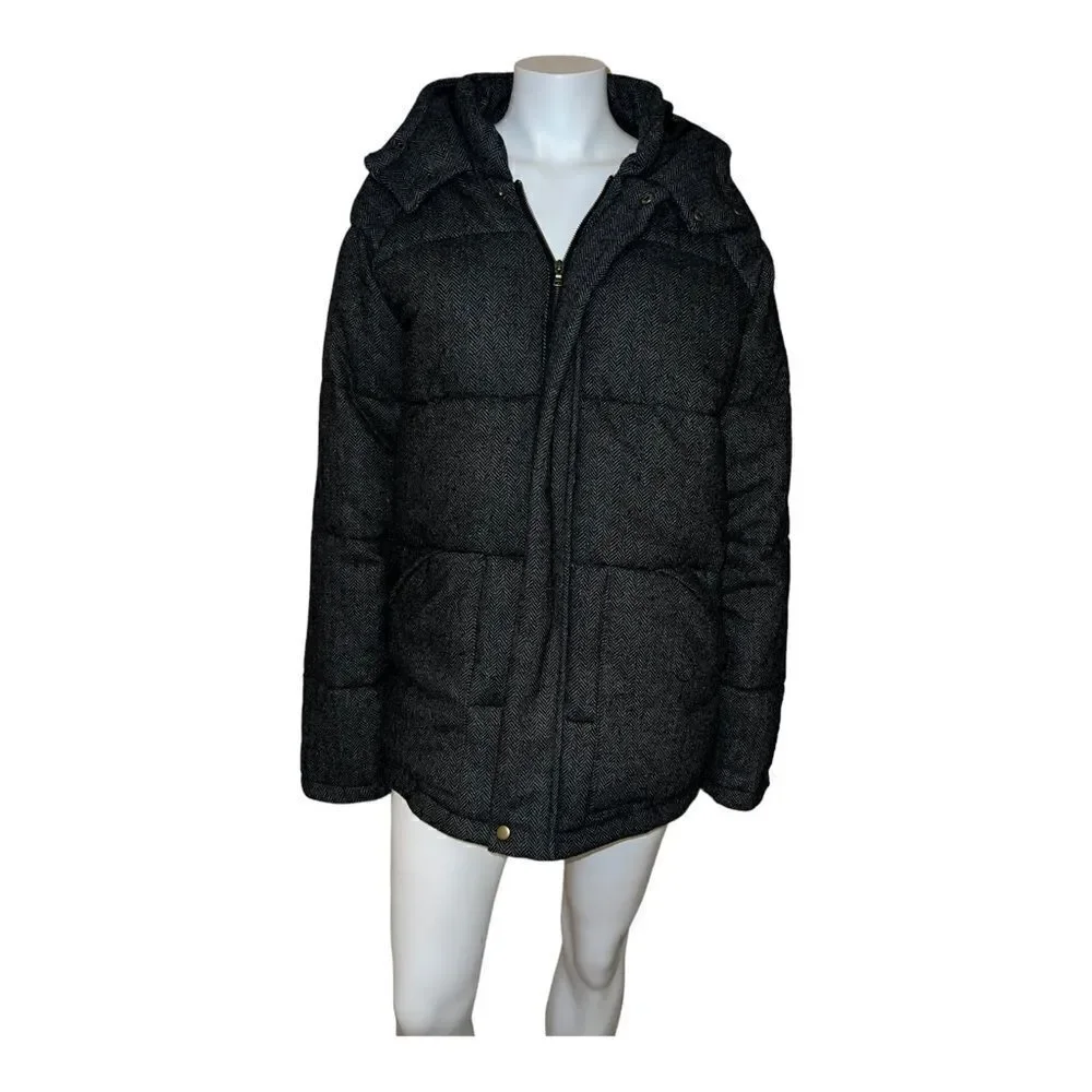 And Now This Men's Quilted Puffer Jacket Gray Large New
